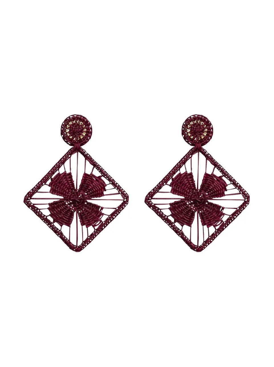 Flower Straw Earrings - Diasy Design Bestofcolombia1