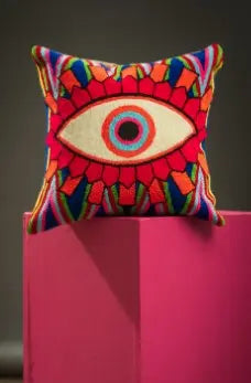Carnival Evil Eye Pillow Covers - 16” x 16” Best of Colombia