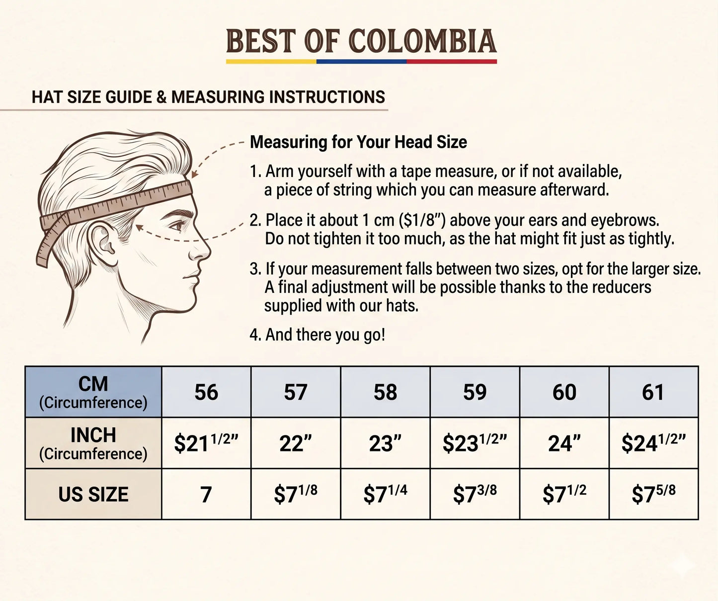 Colombia Sombrero Vueltiao Hat - All sizes Best of Colombia