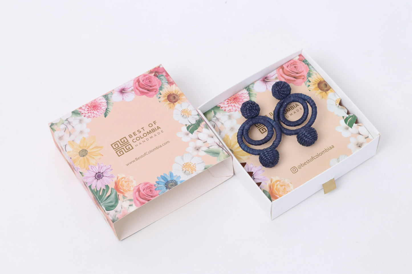 Navy Iraca Lara Earring Bestofcolombia1