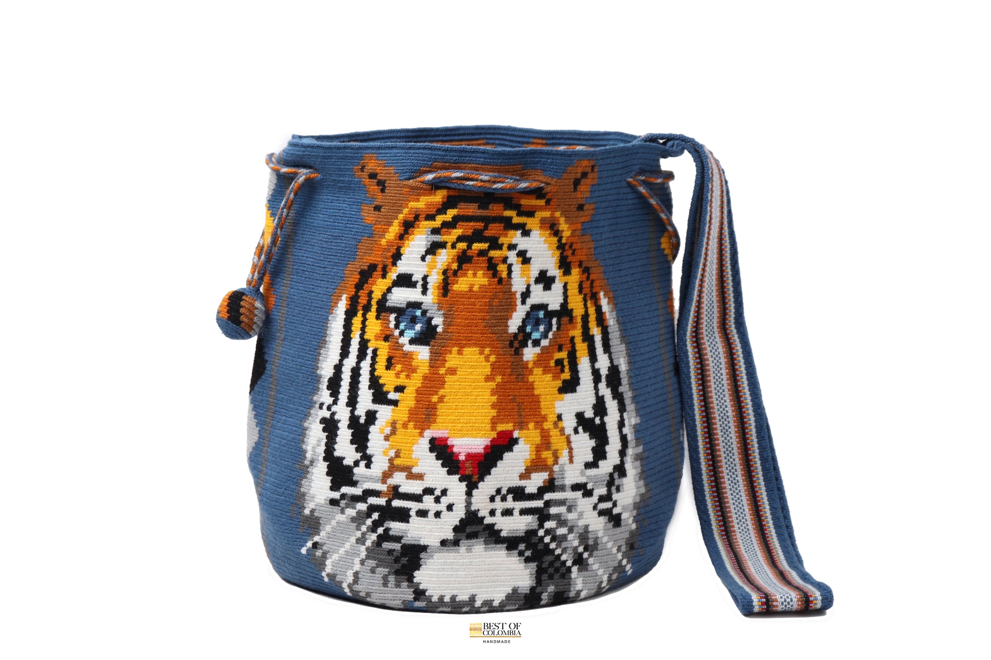 1T Premium Tiger Wayuu Mochila Bag - Large