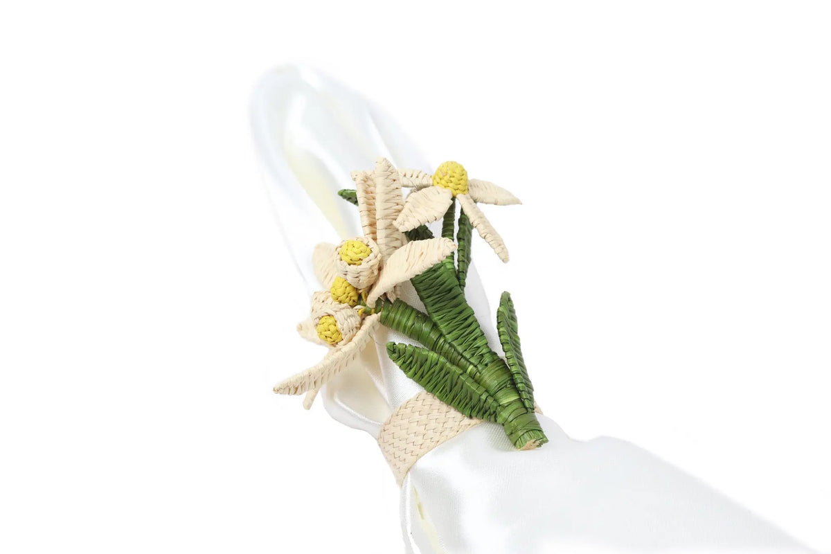 Lily of the valley iraca Napkin Ring Bestofcolombia1