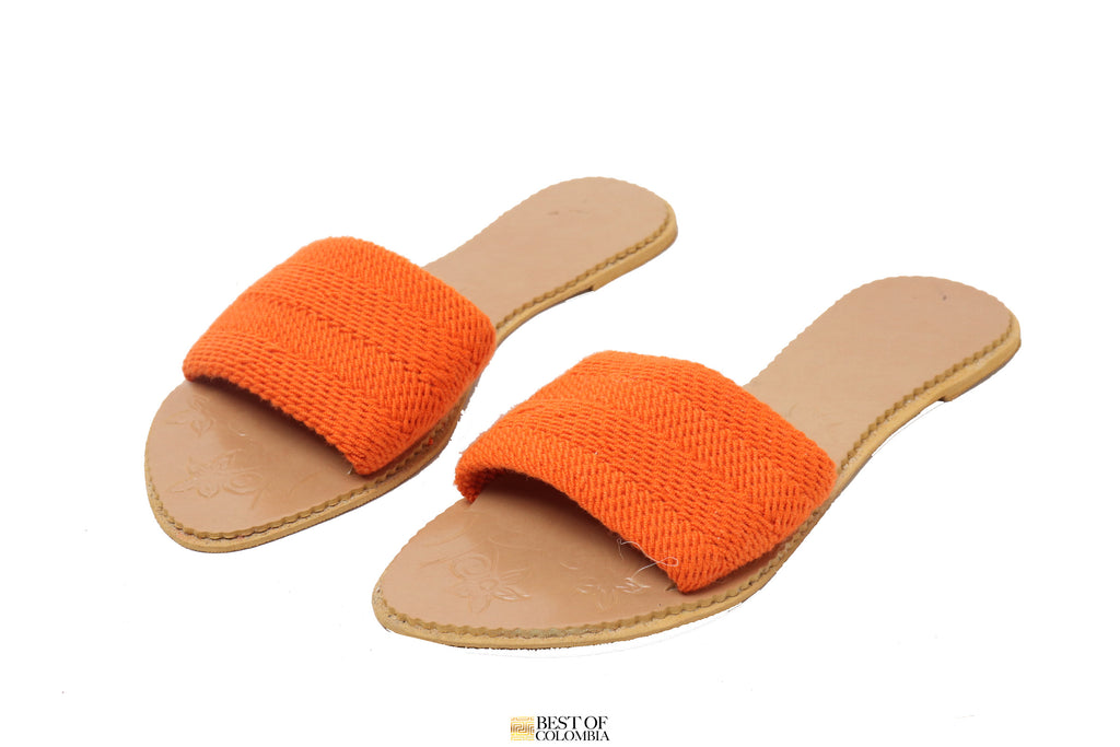 Orange Wayuu Sandals - Best of Colombia