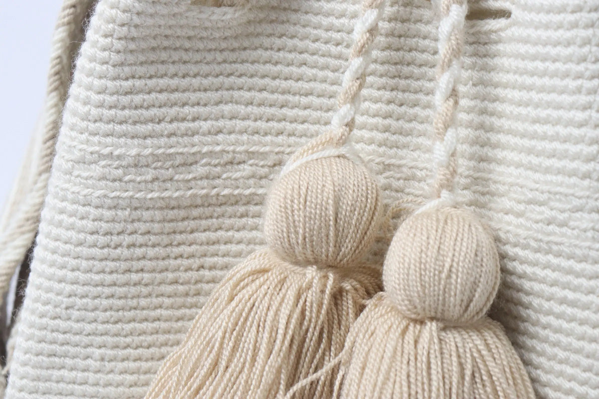 off white Large Wayuu Bag - Best of Colombia