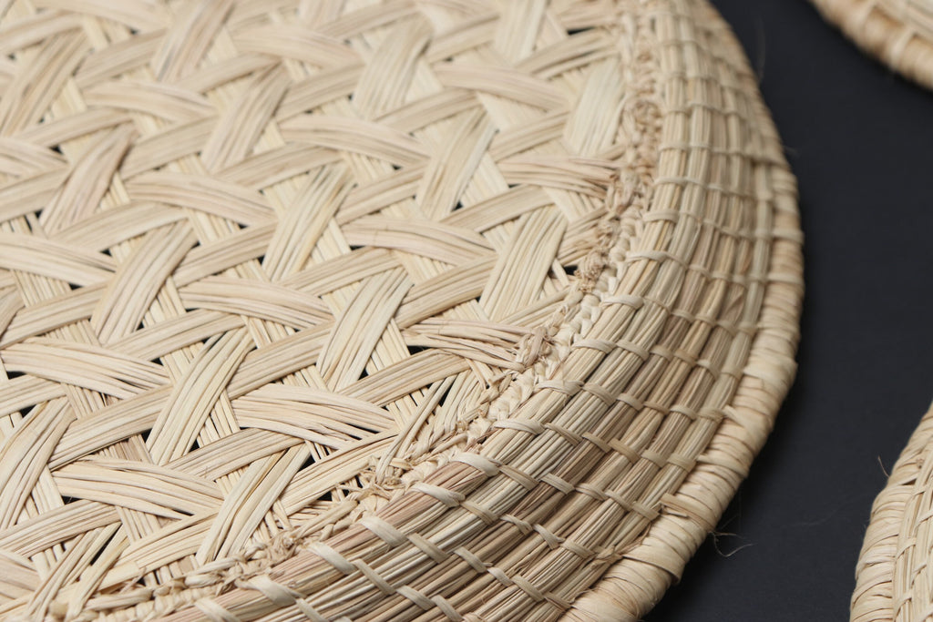 3 Piece iraca Round Trays - Hand woven - Best of Colombia
