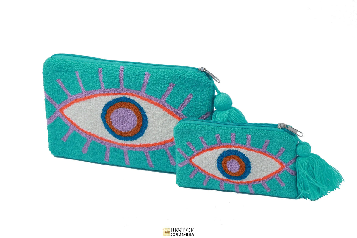 Mint Evil Eye Clutch - Best of Colombia