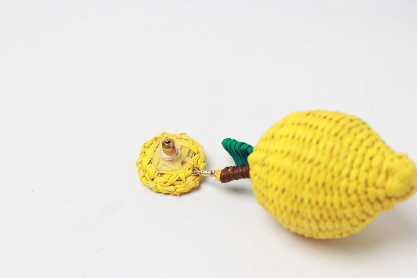 Lemon iraca Earrings - Best of Colombia