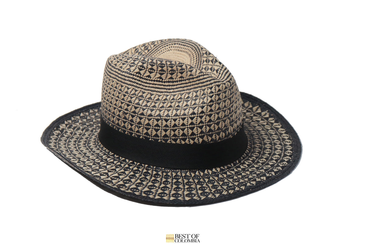 Ojillo Panama Hat - Black & Natural