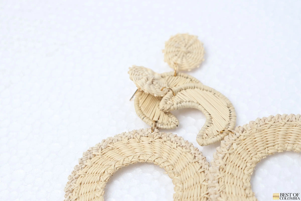 Luna Iraca Earrings - Best of Colombia