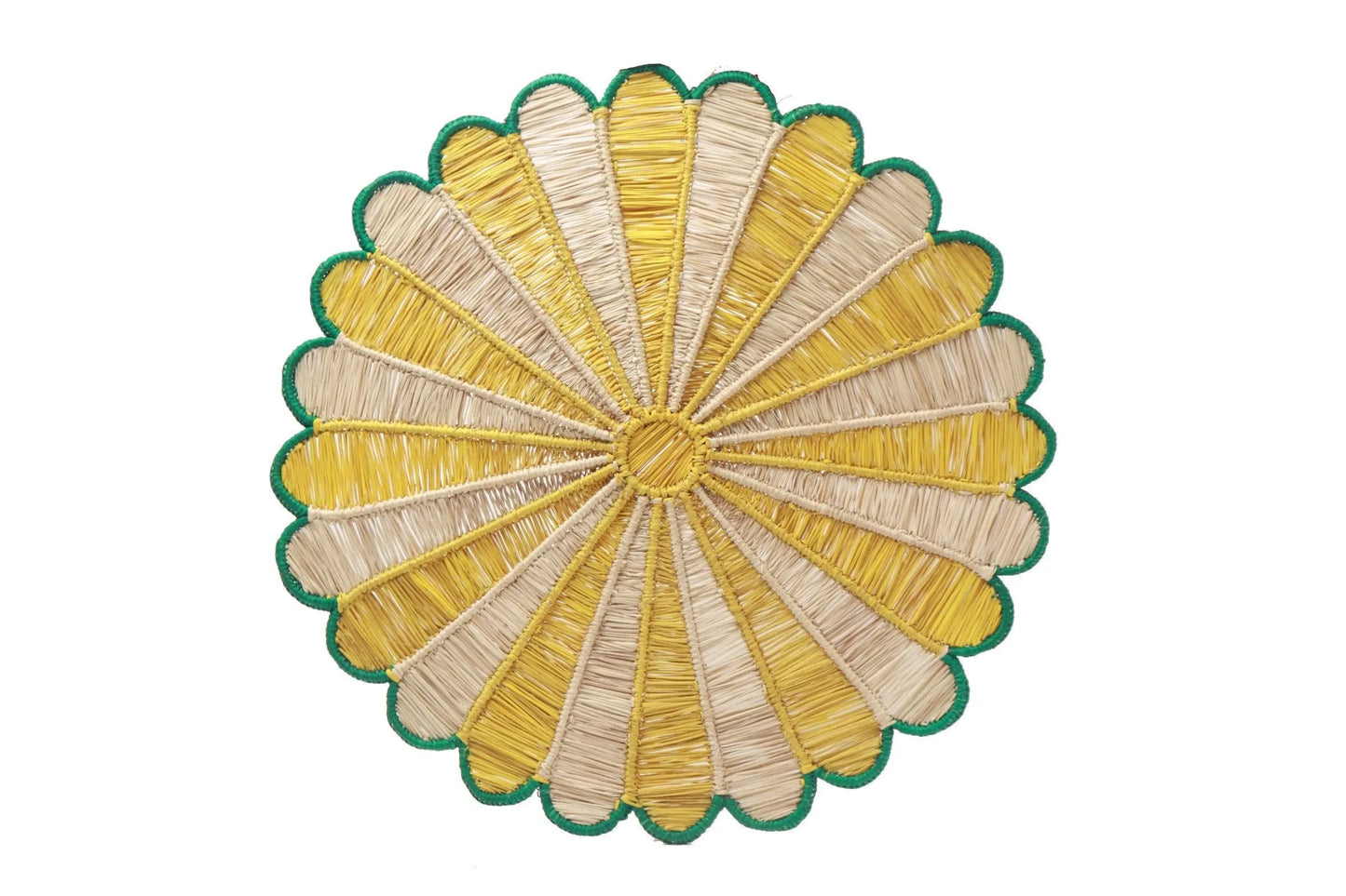 Yellow Sunflower iraca Placemat - 15 inches - Best of Colombia