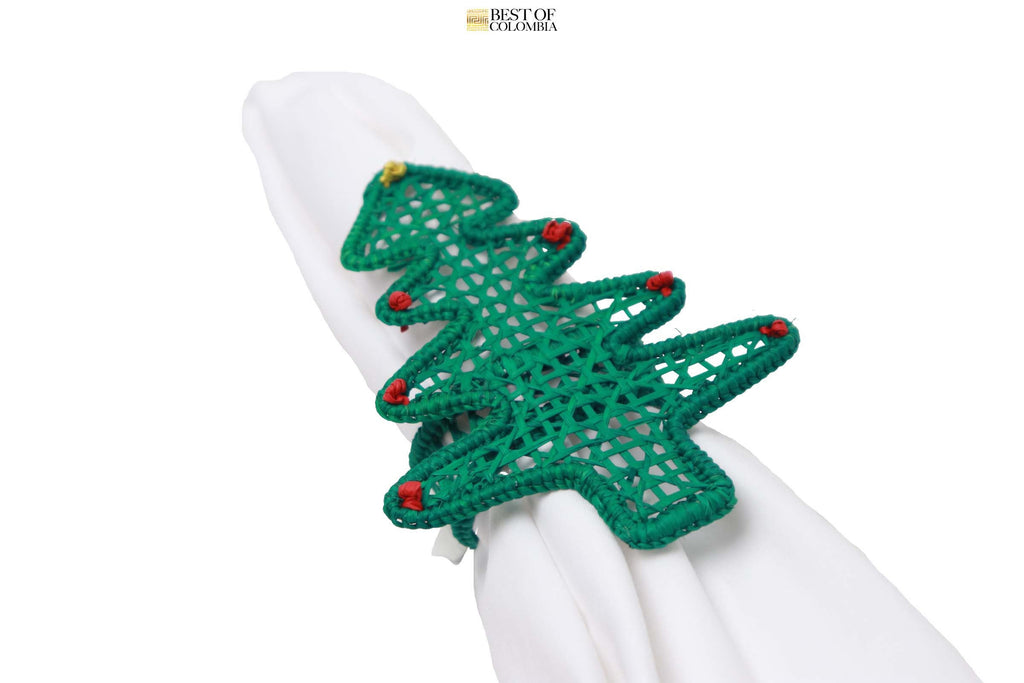 Christmas tree Iraca Napkin Rings - Holiday Edition - Best of Colombia