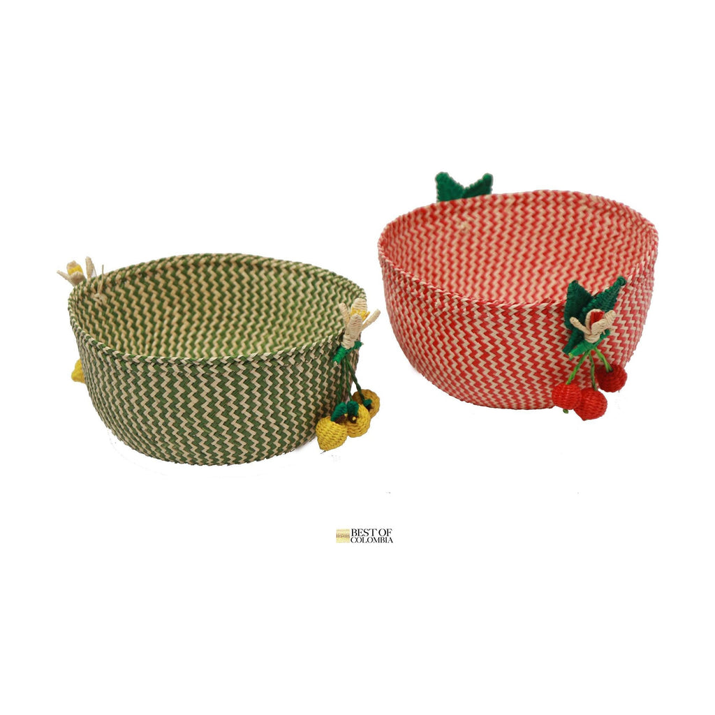 Fruits baskets/bowls Handmade from Iraca / Raffia - Best of Colombia