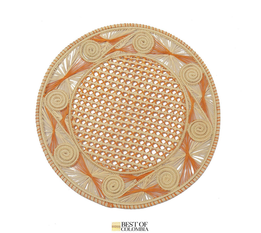 Mustard Caracoli Iraca Placemat - Best of Colombia