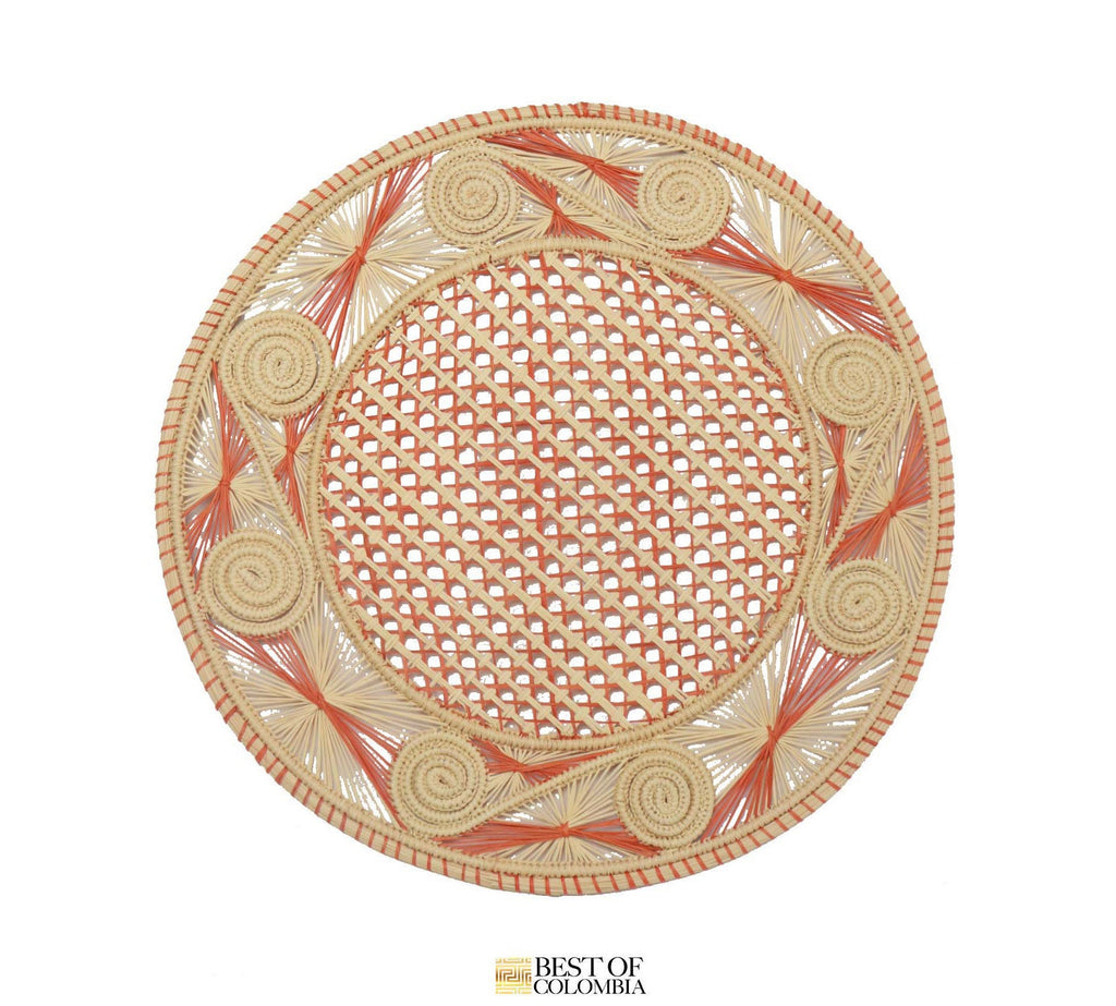 Orange iraca Placemat - Best of Colombia
