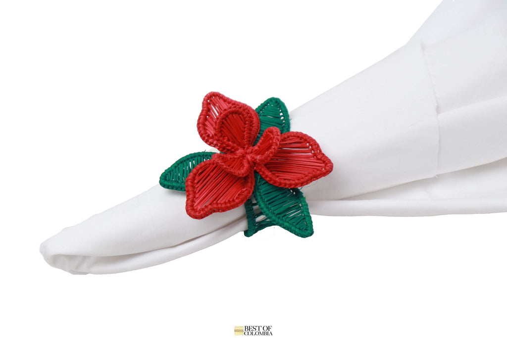Orchid Iraca Napkin Rings - Holiday Edition - Best of Colombia