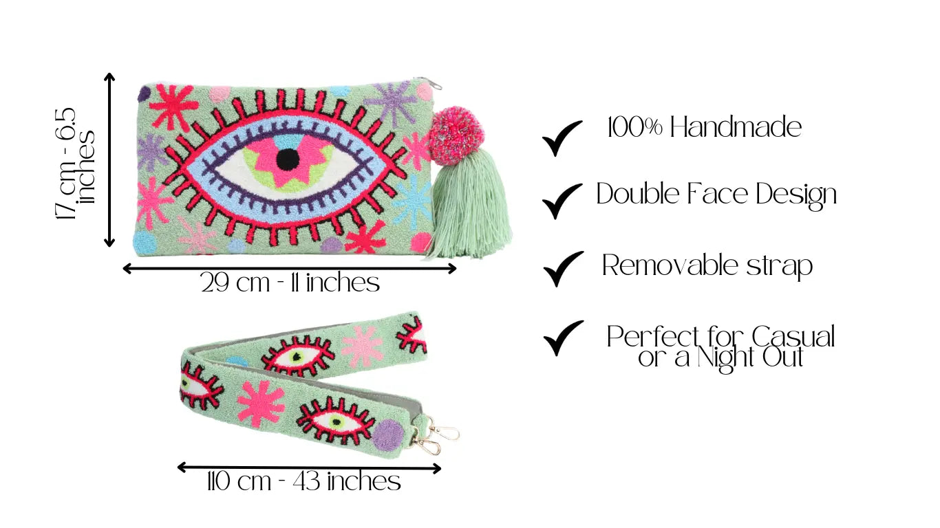 Joyful Lime Eye Clutch - Limited Edition Best of Colombia