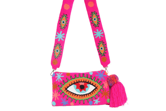 Fuscia Eye Clutch - Limited Edition Best of Colombia
