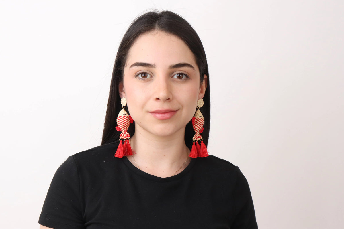 Red Fish Earrings Bestofcolombia1
