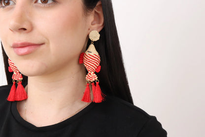 Red Fish Earrings Bestofcolombia1