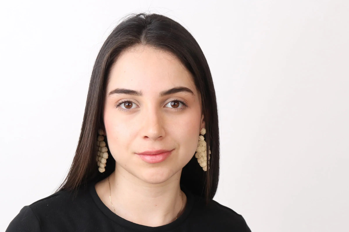 Natural Color Diamons Iraca/Raffia Earrings Best of Colombia