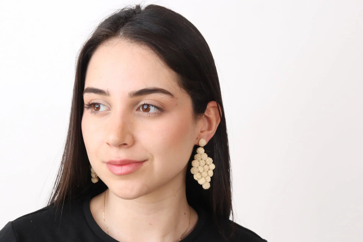 Natural Color Diamons Iraca/Raffia Earrings Best of Colombia