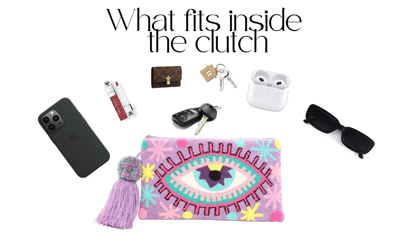 Joyful lila Eye Clutch - Limited Edition Best of Colombia