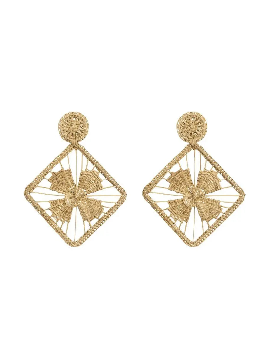 Flower Straw Earrings - Diasy Design Bestofcolombia1