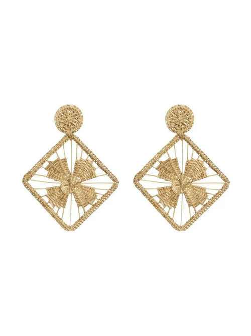 Flower Straw Earrings - Diasy Design Bestofcolombia1