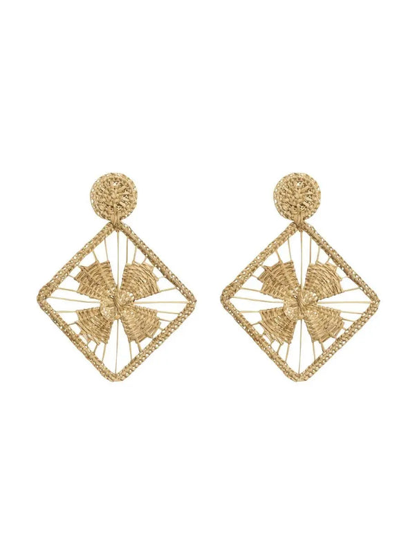 Flower Straw Earrings - Diasy Design Bestofcolombia1