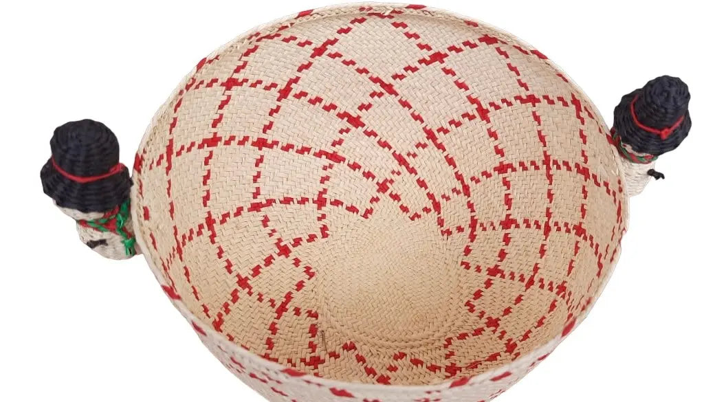 Snowman Woven baskets/bowls - Holiday Edition Raffia Bestofcolombia1
