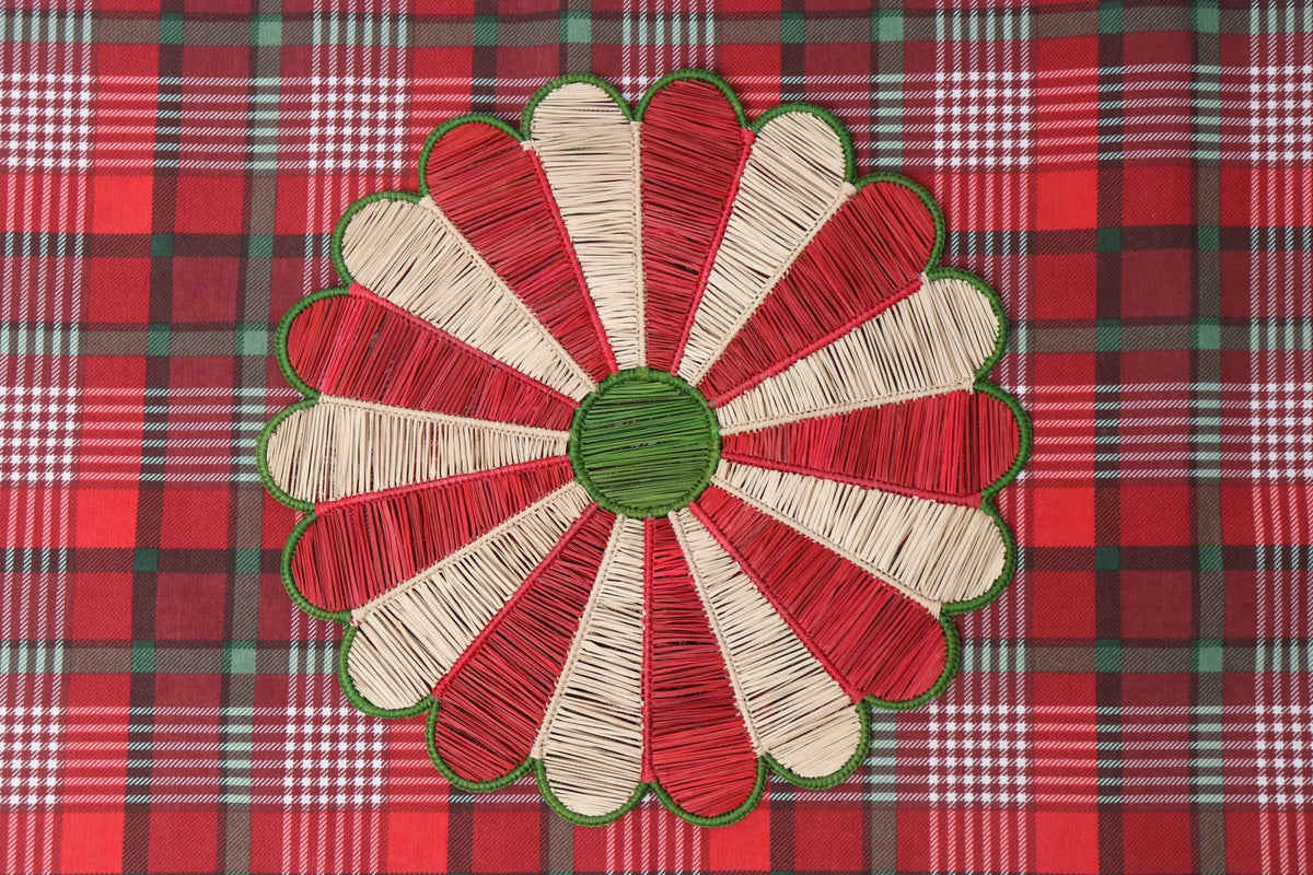 Red & Olive Sunflower Placemat - 15 inches Bestofcolombia1