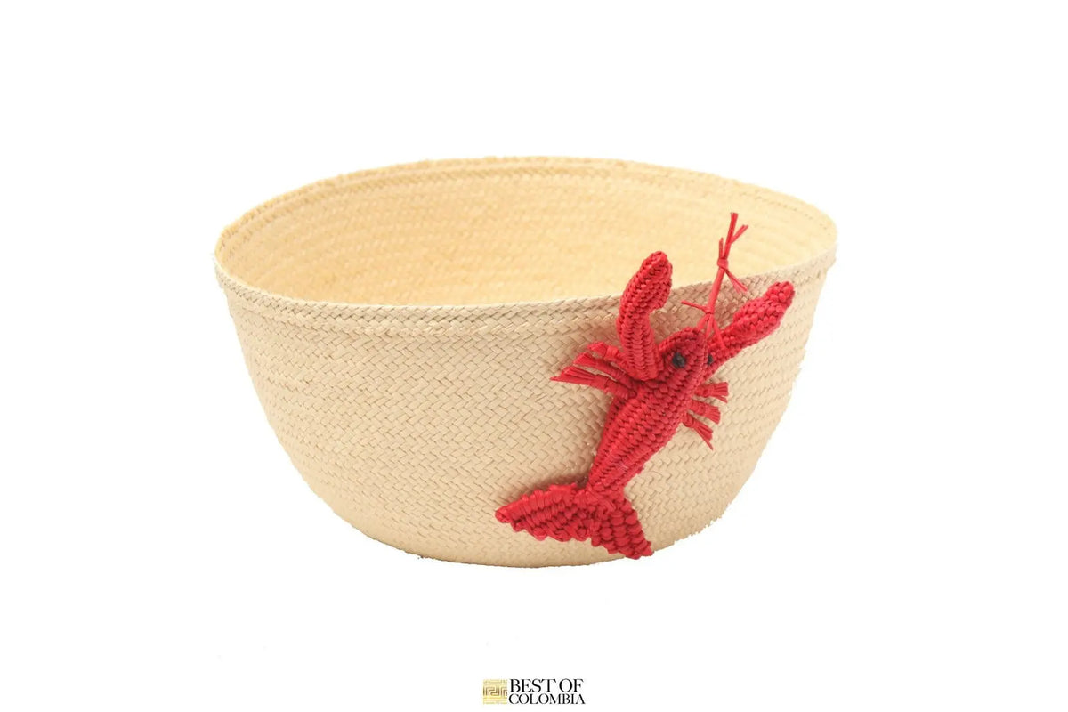 Lobster & Palm baskets/bowls Iraca Raffia Bestofcolombia1