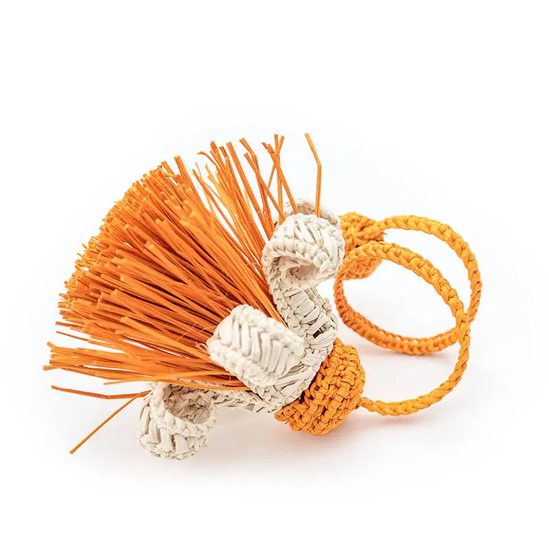 Mustard Jasmine Raffia Napkin Ring Bestofcolombia1