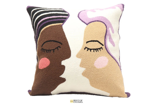 Faces Pillow Covers - 16” x 16” Best of Colombia