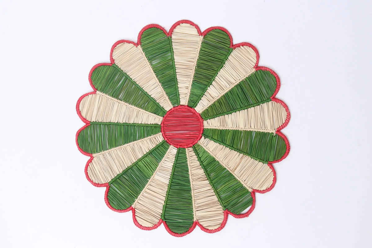 Olive & Red Sunflower Placemat - 15.5 inches Bestofcolombia1