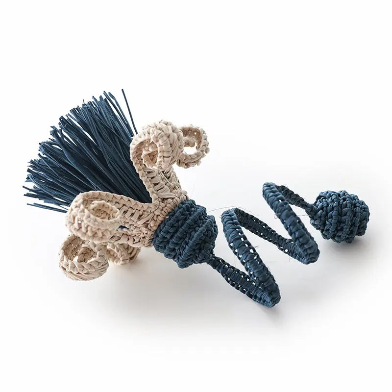 Blue Jasmine Raffia Napkin Ring Bestofcolombia1