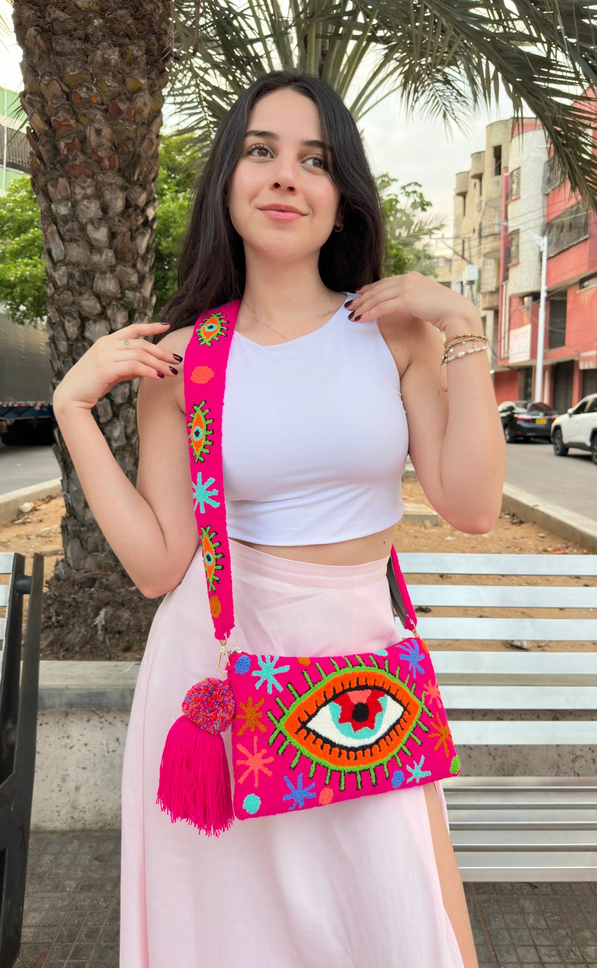 Fuscia Eye Clutch - Limited Edition Best of Colombia
