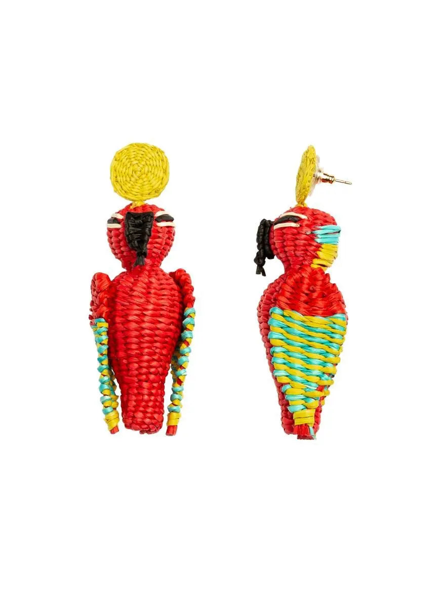 Red Parrot Earrings Bestofcolombia1
