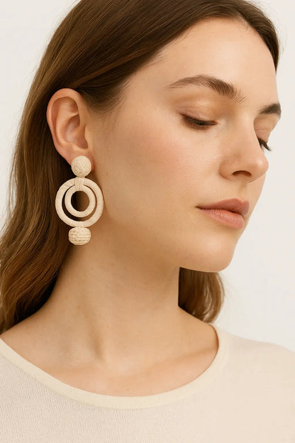 Natural Iraca Lara Earring Bestofcolombia1