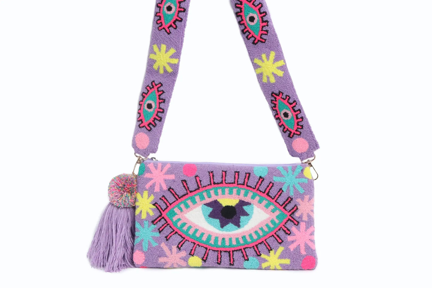 Joyful lila Eye Clutch - Limited Edition Best of Colombia