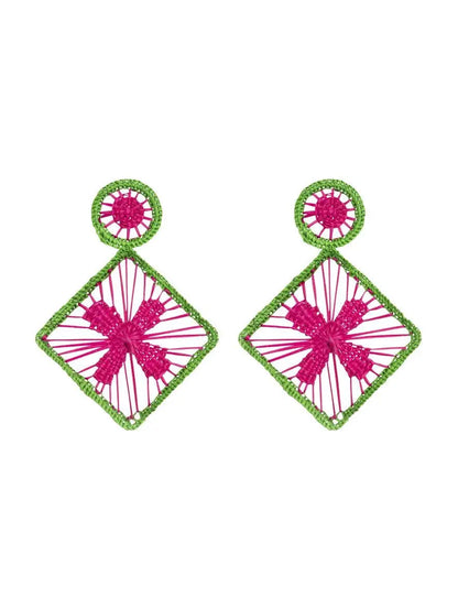 Flower Straw Earrings - Diasy Design Bestofcolombia1
