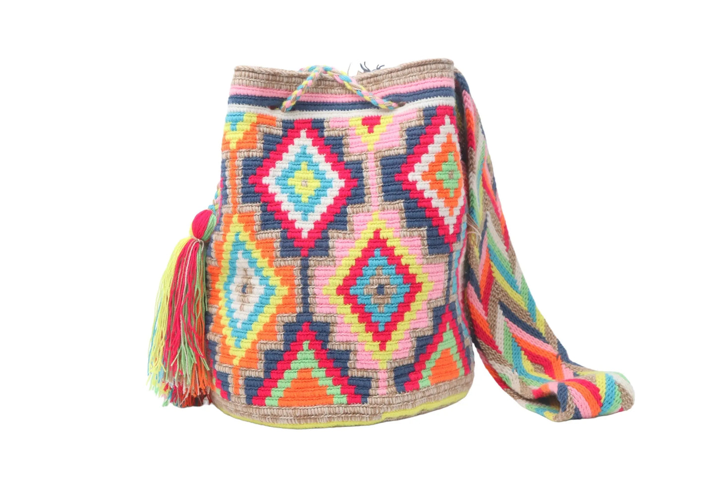 Matizada Pink Wayuu Bag - Large Best of Colombia