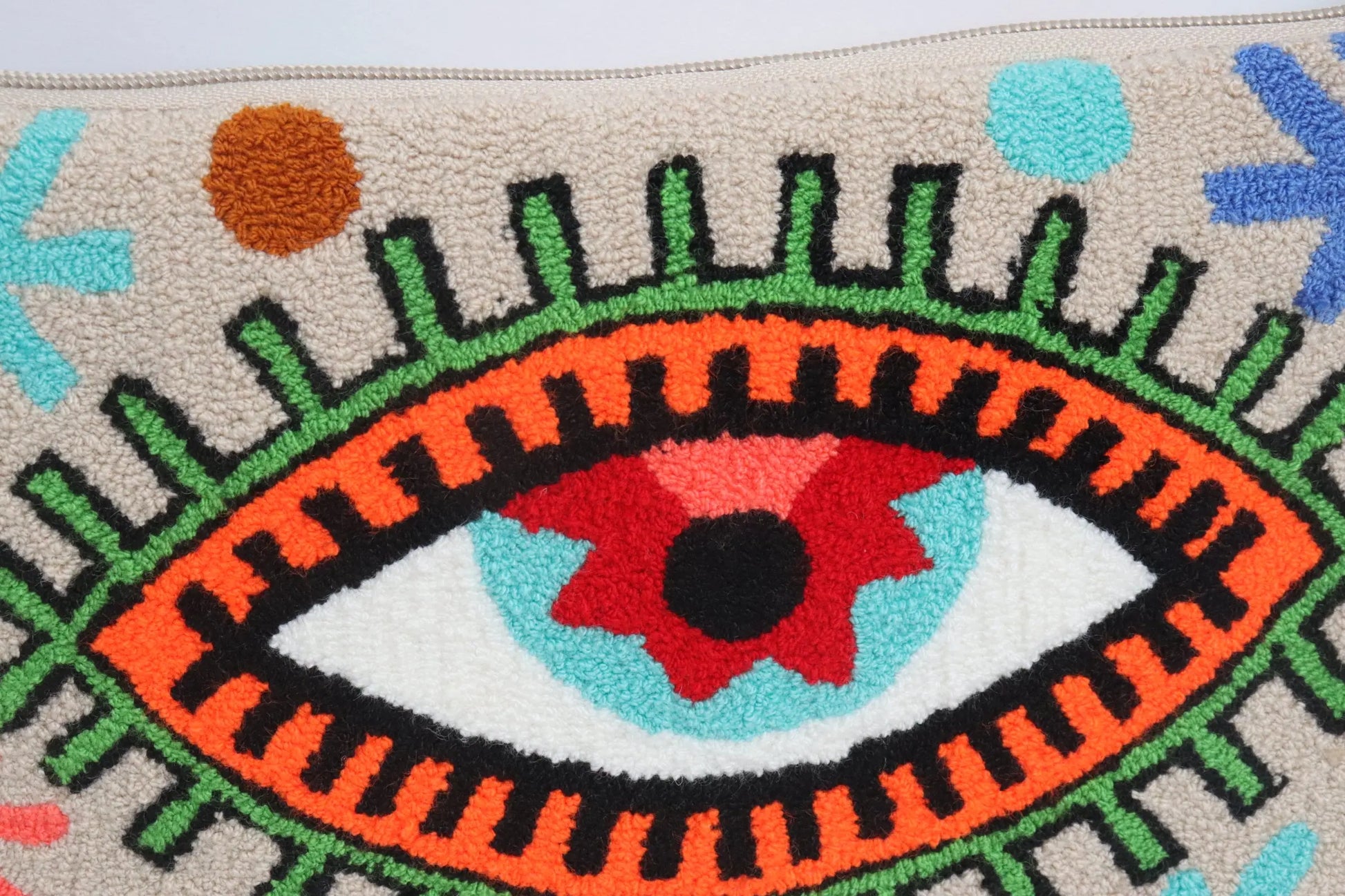 Joyful Beige Eye Clutch - Limited Edition Best of Colombia