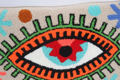 Joyful Beige Eye Clutch - Limited Edition Best of Colombia