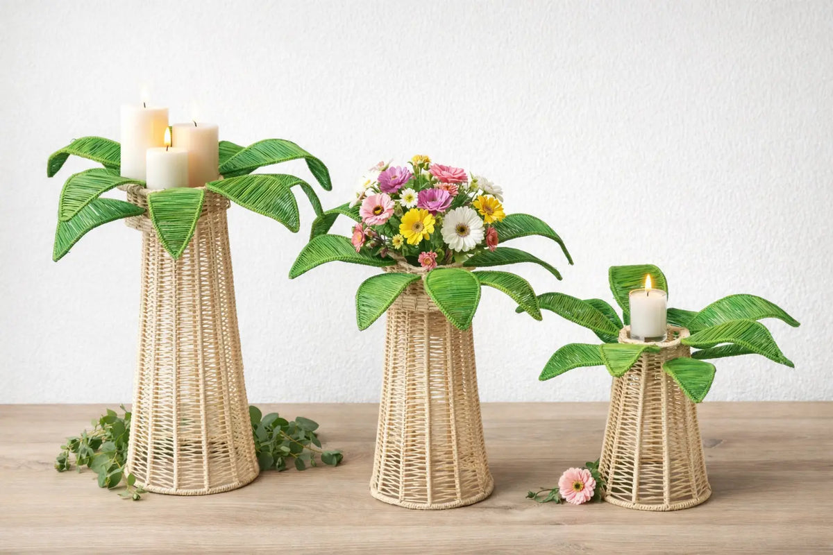 Iraca Palm Tree - Candle & Flower holders Bestofcolombia1