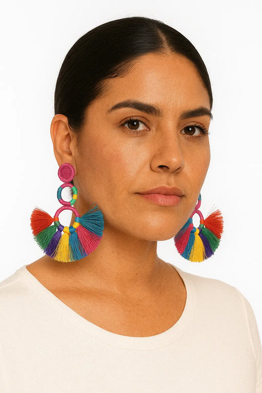 Colorfull Snowman Earrings Bestofcolombia1