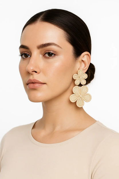 Dos Flores Iraca/Raffia Earrings Best of Colombia