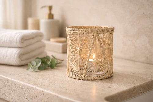 Pyramids iraca Candle Vase Bestofcolombia1