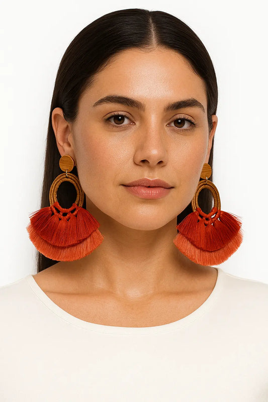 Tan Loops Earrings Bestofcolombia1