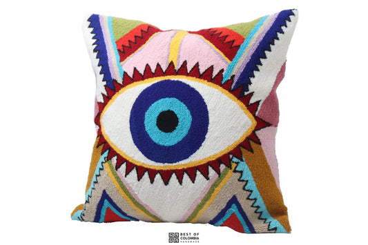 Colorfull Evil Eye Pillow Covers - 16” x 16” Best of Colombia